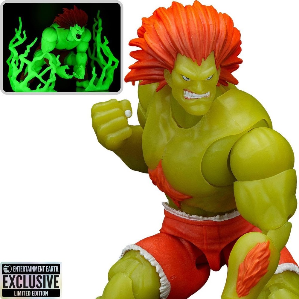 NEW! Ultra Street Fighter II Blanka Glow-in-the-Dark 6″ AF EE & JADA EXCL.