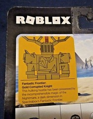 NIB ROBLOX Fantastic Frontier: Gold Corrupted Knight Mini Virtual Item Code