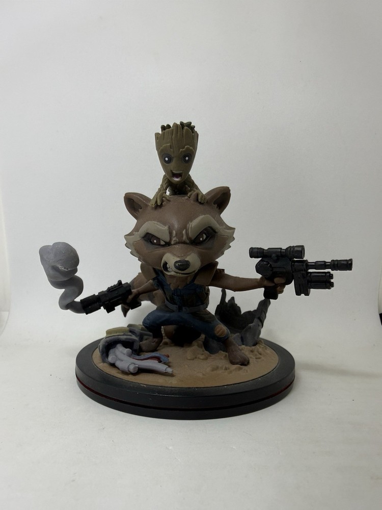 Q Fig Rocket Raccoon and Groot Marvel Guardians of The Galaxy Vol. 2 Figurine