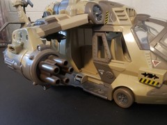 GI Joe Night Attack Chopper Helicopter Desert Camo 2002 Hasbro WORKS *READ*