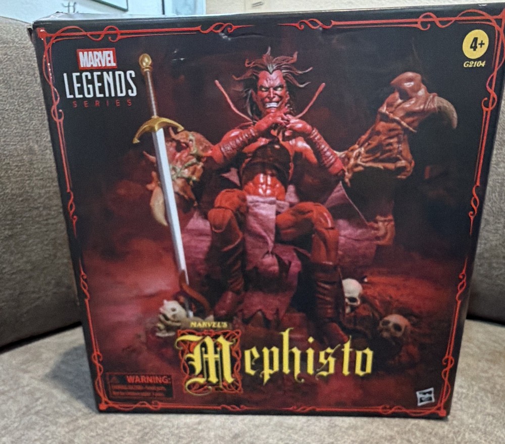 Marvel Legends Series Marvel Mephisto Action Figure w/ Sword, Red/Black, 4+