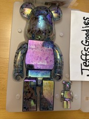 Medicom BE@RBRICK x Anever 3rd Version clear blue 400% and 100% set Bearbrick