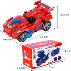 Battery-Powered Dinosaur Car with Flashing Lights & Sounds – Ideal Gift for Kids