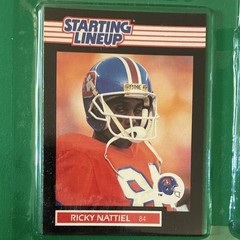Kenner Starting Lineup 1989 NFL Ricky Nattiel Figure Card Helmet