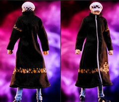 BW-LAW-LTC: 1/12 Black wired Coat for SHF One Piece Trafalgar Law