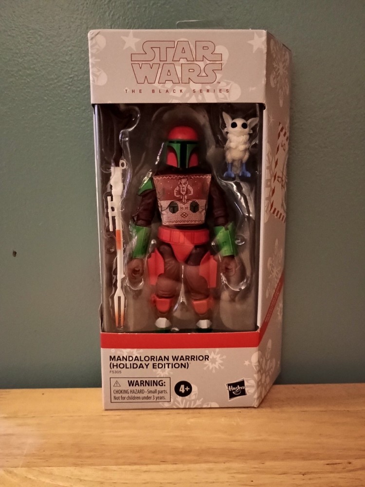 Hasbro Star Wars Mandalorian Warrior Holiday Edition Black Series NEW/SEALED
