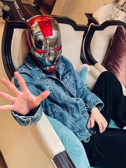 New AutoKing 1:1 Mk5 Iron Man Helmet Cosplay Voice Control Eyes with Light Model