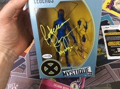REBECCA ROMIJN & Chris Claremont AUTO SIGNED MYSTIQUE Marvel Legends JSA COA