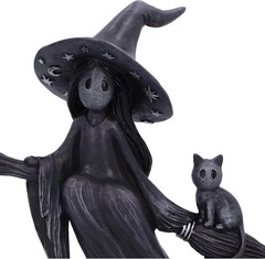 Nemesis Now Little Souls – Beam Figurine 12.7cm, Resin, Black, Witch Ghost on Br