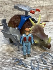 Dino Riders Styracosaurus Action Figure Vintage Tyco 1988 (100% Complete) W/Fig.