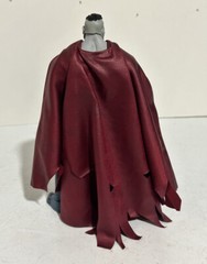 Custom Mcfarlane Superman Bizarro 1:12 Dark Red Leather Wired Cape NOT fIGURE