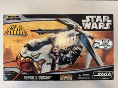 Star Wars Saga Collection Clone Wars Republic Gunship Tiger Shark Hasbro 2006