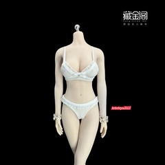 1:6 Female White Elastic Underwear Bra+Briefs Set Fit 12” PH TBL Figure Body