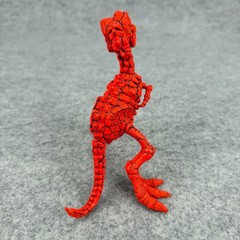 Skeleton Dinosaur Figure Red Black Crackle T-Rex 7” Posable Action Toy Zuru