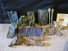 Gi Joe wooden foot locker and assecories lot adult collector read