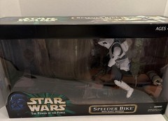 Hasbro Star Wars Power of The Force Speeder Bike & Trooper 12 in Action Figure