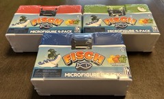 Lot Of 3 Fisch Microfigure 4 Packs & DLC Codes. Sealed 2025 Green Red Blue