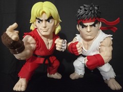 3D Printed Ken And Ryu. Two For One.Price Firm. Read Description.