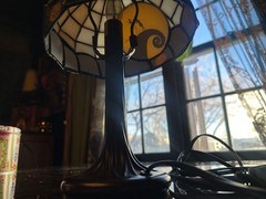 Tim Burton The Nightmare Before Christmas Stained Glass Tiffany Style Lamp NECA