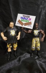 DUDLEY BOYZ Bubba & D-Von WWE Jakks Adrenaline Series 8 With Sign