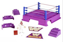 WWE Royal Rumble Official Retro Ring & Brother Love Figure, 13.6” x 17.5” x 6.5”