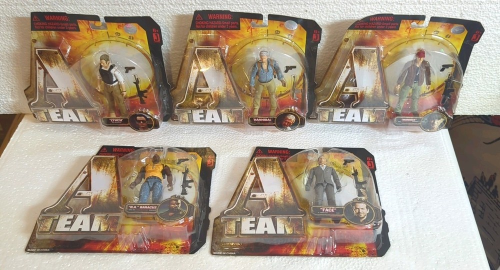 A-Team 2010 Jazwares Complete Set Of 5 Still on Card! Near Mint! Quick Shipping!