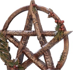 Nemesis Now Season of The Pentagram Figurine, Resin, Gold/Red (Winter), 16.5cm