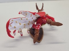 Papo Medieval Knight Action Figure Fantasy Cavalry Horse Stag Deer Red Gold