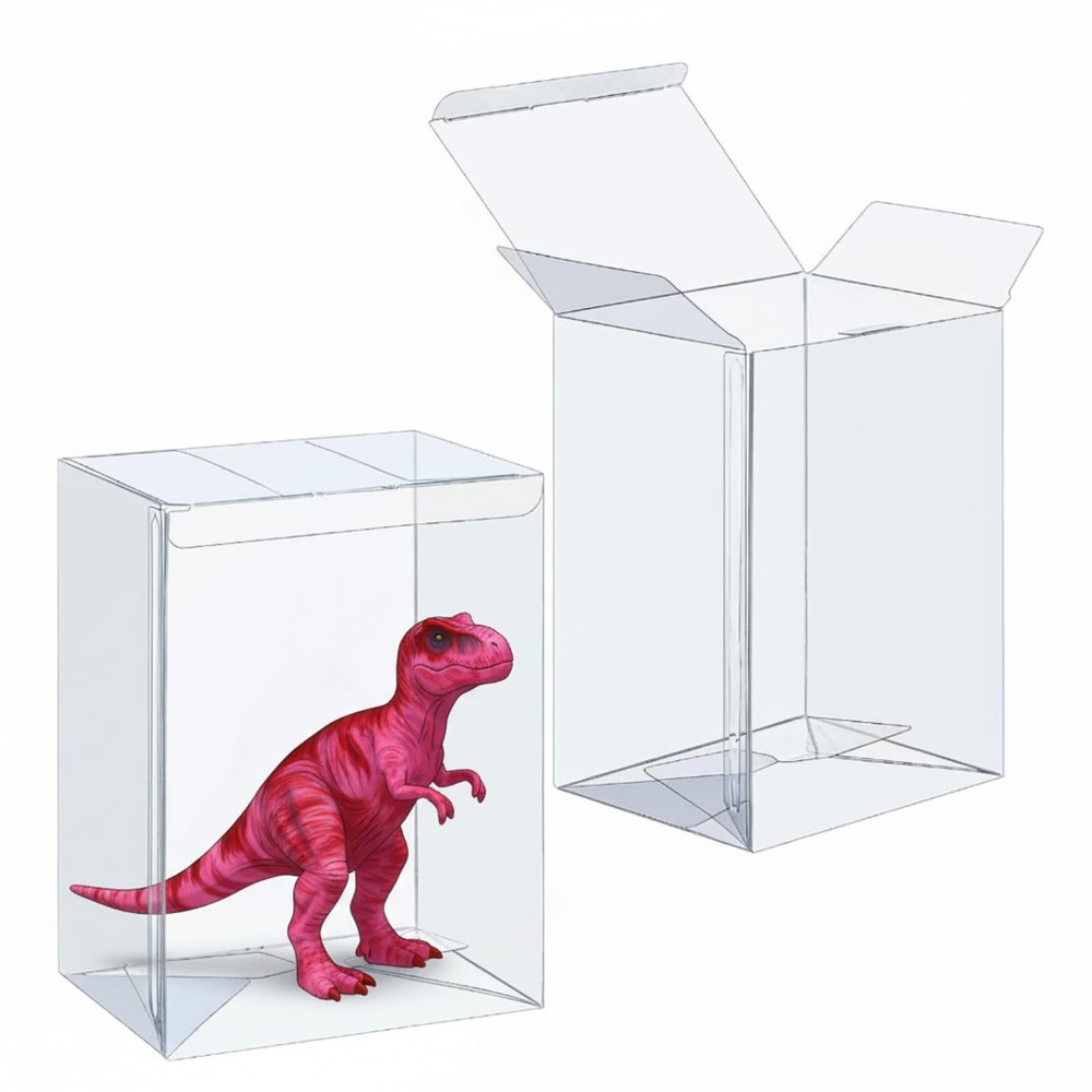 30 Pcs Clear Plastic Toy Protector Case 4 Inch Toy Display Vinyl Collectible …