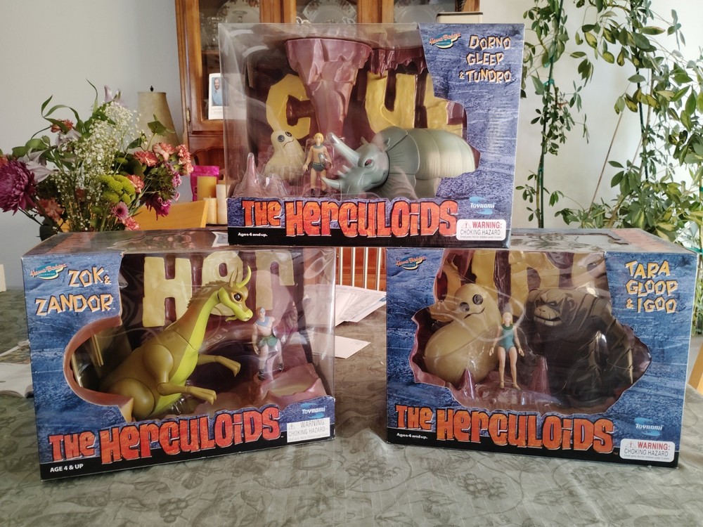 The Hurculoids Diorama set of 3 unopened. Hanna Barbera Toynami 2003 rare