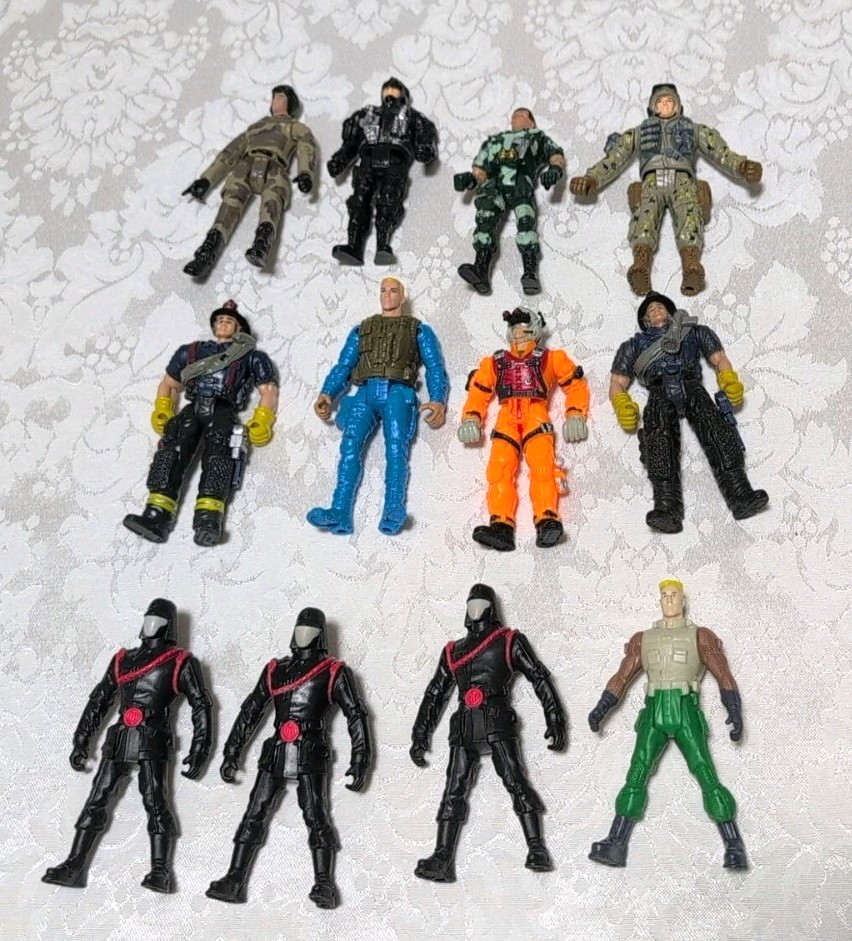 12 Soldier Ninja Men Figurine LOT Chap Mei and more