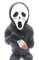 Scream Ghostface Wooden 5″ Figure Ghost Face Horror Movie Vintage Toy Rare HTF