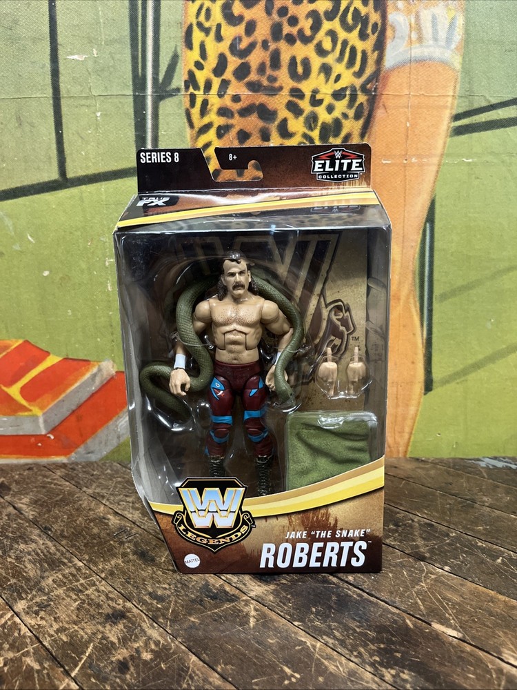WWE ELITE LEGENDS JAKE THE SNAKE ROBERTS FIGURE WWF NWA WCW NWO RETRO HASBRO LJN