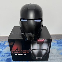 Iron Man MK5 Voice-control Mask – Autoking 2025 Black Electronic Wearable Helmet