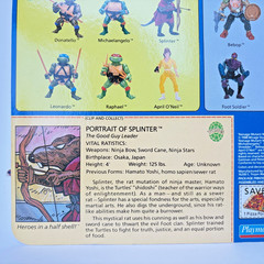 1988 TMNT Original Splinter with accessories and 10 card back – Pre-Owned