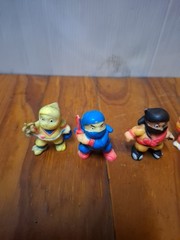 Vintage 1986 Soma Ninja Mini PVC Figures Lot of 4 Clean 3cm Tall