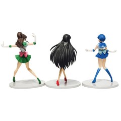 5PCS Sailor Moon Anime Figures Usagi Rei Ami Minako PVC Model Set