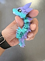 3d printed articulated crystal dragon
