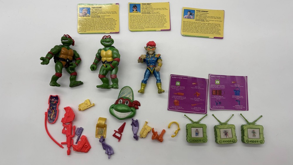 TMNT Teenage Mutant Ninja Turtles Toon Turtles Toon Zak Toon Raph TVs LOT