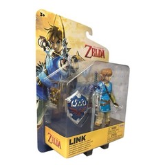 LINK With Shield Zelda Breath of The Wild WORLD OF NINTENDO TOY FIGURE JAKKS