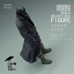 1/12 Male Long Overcoat Windbreaker Coat Clothes Fit 6” Soldier Figure Body Toy
