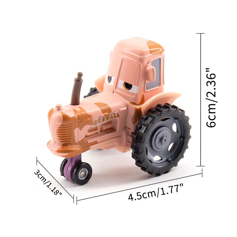 Disney Pixar Cars Orange Green Frank Harvester Cow Tractor Alloy Toy Model Gifts