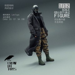1/12 Male Long Overcoat Windbreaker Coat Clothes Fit 6” Soldier Figure Body Toy
