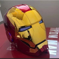 2024 Iron Man MK5 1:1 Helmet Wearable Voice-control Mask Cosplay Golden AUTOKING