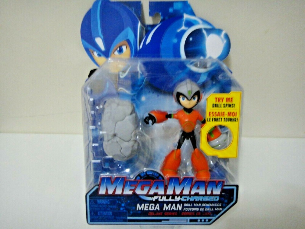 Mega Man Fully Charged Deluxe Series Mega Man Drill Man Schematics Action Figure