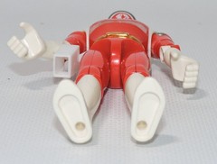4 Power Ranger Red Blue Silver 1997 4.5″ In Space Action Figure Bandai Gold Belt