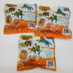 3 Kidsi Dinosaur Models Sealed Blind Bags 2 Dinosaurs Each
