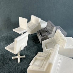 Sci Fi Control Room Computer Desk Chair Action Figure Accessory Lot