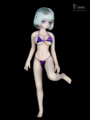 LDDOLL 1/6th 22XL Pink Skin Girl Silicone 22cm Figure Body Fit OB CG Head Model