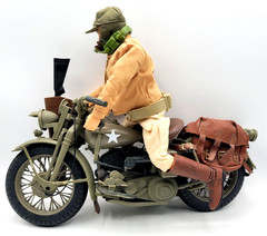 Hasbro GI Joe WW2 Harley Motorcycle And Courier With Accessories